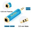 DISINO 3.5mm to 1/4 Adapter, Gold-Plated Pure Copper 1/8 inch