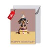 Funny Birthday Card with Dachshund Motif with Envelope - Birthday