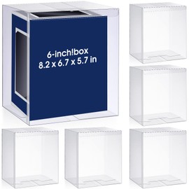 Yexiya 6 Pack Elite Trainer Box Protector Case 0.50mm Thick Clear Display Booster Case for Etb Box Convenient Storage for Collectors Gifts Cards (8.2 x 6.7 x 5.7 Inches)