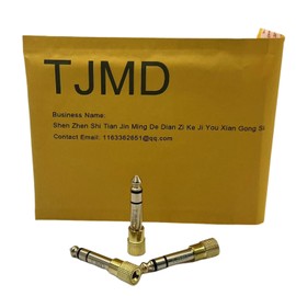 TJMD 6 PCS 1/4'' to 1/8'' 3.5mm Stereo Headphone Adapters for Audio Connector, 3.5mm Female to 6.35mm Male Jack Plug Stereo Adapterplug for Headphone