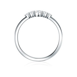 Trilani Women's 925 Sterling Silver Ring with Brilliant Cut Zirconia Entourage Ring, 48, Cubic Zirconia