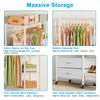 Ulif F3R Heavy Duty Clothes Rack（With Lockable Wheels）Freestanding Clothing Racks