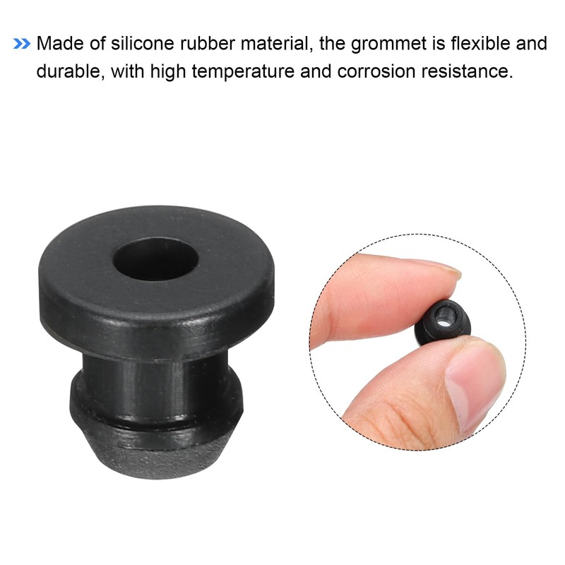QUARKZMAN 30pcs Snap Rubber Grommet Connector Mounting Diameter 4.5mm ID