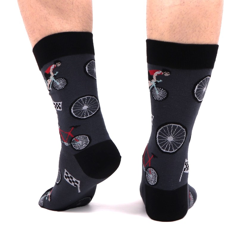WeciBor 5 Pairs Men's Funny Colourful Casual Novelty Combed Cotton
