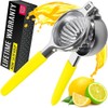 Stainless Steel Lemon Squeezer Press - No Seeds, Pro-Grade, Effortlessly