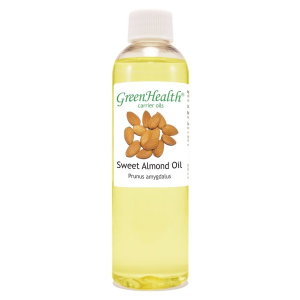 GreenHealth Sweet Almond – 4 fl oz (118 ml) Plastic Bottle w/Cap – 100% Pure Carrier Oil
