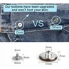 Pack of 12 Jeans Buttons, Sewing Free Button, Replacement Buttons,