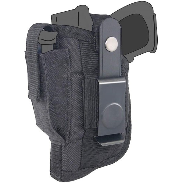 Belt Side Holster fits Smith & Wesson - S&W M&P Shield 380 EZ with 3.68" Barrel with Crimson Trace Rail Master