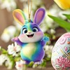 Easter Bunny Ornaments - Bunny Dangling Ornament - Spring Keychain