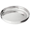 Elegance Hammered Stainless Steel Round Tray, 13", Silver