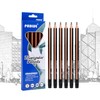 PABLUE Fat, Thick, Strong Triangular Presharpened 2B Pencils, Jumbo Wood