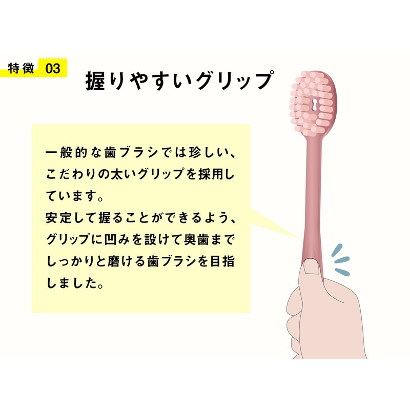 Sakabe Brush [Made in Japan] Perforation Reaches the Back Tooth