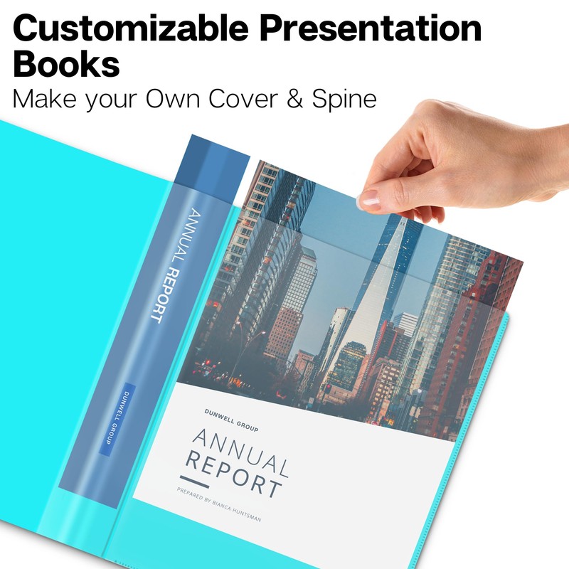 Dunwell Presentation Binder 12-Pocket, Displays 24 Pages, 8.5x11 Portfolio Binder