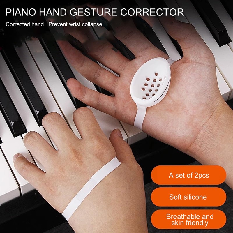 Piano Finger Trainer, 1 Pair Piano Hand Corrector Wearable Piano