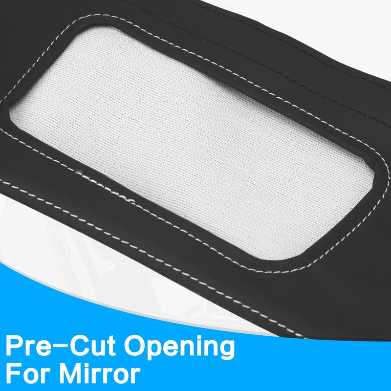 RIDLOG Sun Visor Cover for Ford Mustang 1994-2004, Vinyl Leather