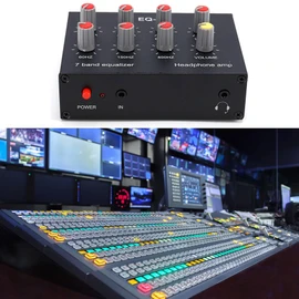 2X EQ-7 Car Audio Headset Amplifier 7-Band EQ Equalizer 2 Channel Digital Sound Equalizer