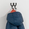 Woodside Cast Iron Wall Mounted Double Horseshoe Hook Coat/Hat/Key Rack,