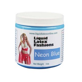 Liquid Latex Fashions Ammonia-Free Body Paint, Neon Blue, 4-Ounce Jars (Pack of 2)