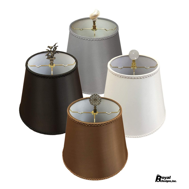 Royal Designs, Inc. Designer Empire Hardback Shade with Elegant Trim,