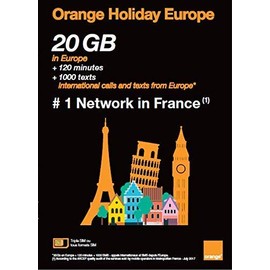 Orange Holiday Europe – 20GB Internet Data in 4G/LTE + 120 mn + 1000 Texts in 30 Countries in Europe
