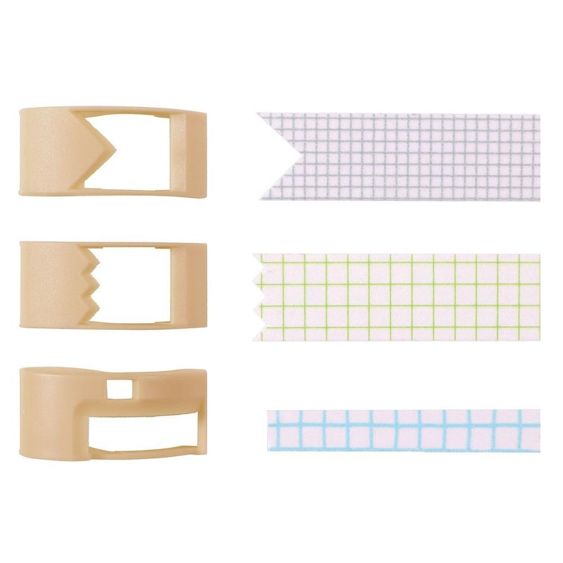 Kutsuwa HATS DE003A 2-Way Masking Tape Cutter, Musteno Ribbon Bon,