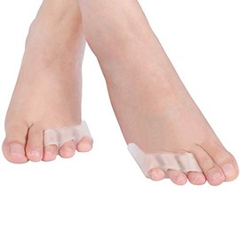 Separador de Dedos Pies, Gel de Sílice, 2 Pares | Protectora de Silicona de Tres Agujeros, Protector de Bursitis, Proteger los Dedos del Pie
