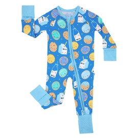Little Sleepies - Pijama para bebés y niñas, viscosa de bambú, pijama de bebé, pijama cómodo para dormir, pijama para niños pequeños, cierre de 2 vías, Galletas azules y leche, Prematuro