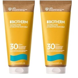 Biotherm Waterlover Hydrating Sun Milk LSF 30, feuchtigkeitsspendende Sonnenschutzmilch f√ºr umfassenden Schutz, wasserfeste Sonnenmilch, 200 ml (Packung mit 2)