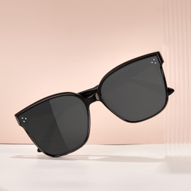 UwqMaz Women's Square Sunglasses Polarized, UV400 Metal Frame – Lightweight Oversized for Driving & Outdoor