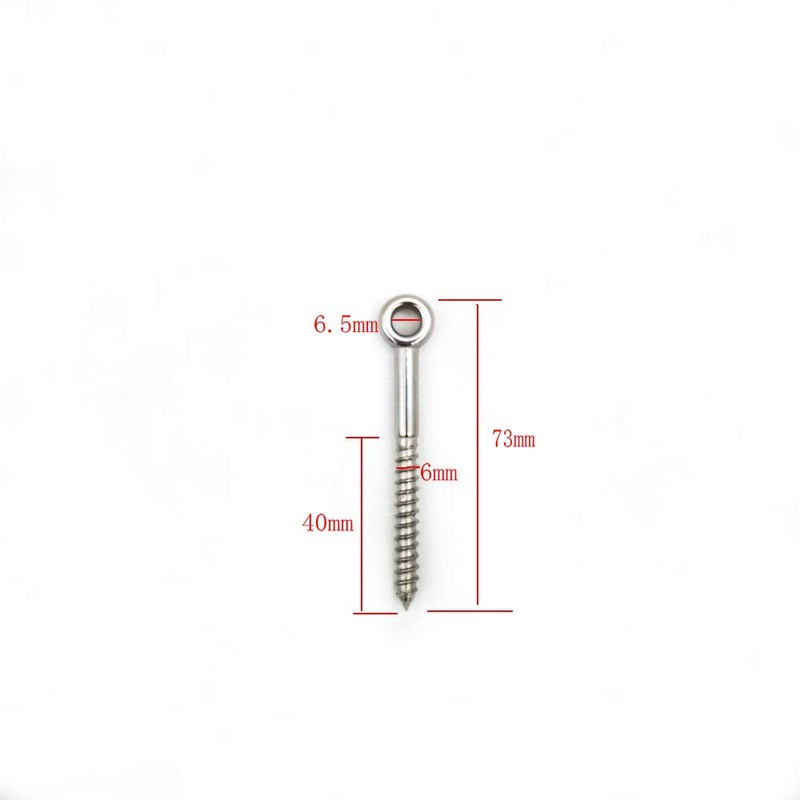 20Pack 304 Stainless Steel Long Screw Eye Bolt Cable Railing