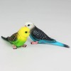 LOGOFUN 2pcs Simulation Birds Figrines Plastic Parakeets Statue Model Wildlife