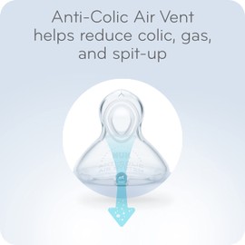 NUK Smooth Flow Anti Colic Baby Bottle, 5 oz, 4 Pack, Blue Elephant