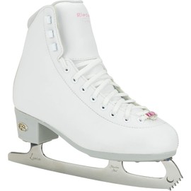 Riedell Ruby Adult Ice Skates for Women and Men - Figure Skates for Casual Skaters with Flexible Support, Ergonomic Toe and Lightweight Helios Outsole - White - 6