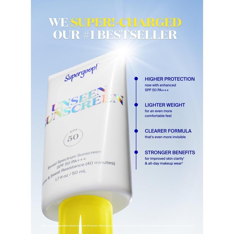 SUPERGOOP! Unseen Sunscreen SPF 50 - Size: 2.5 fl. oz.