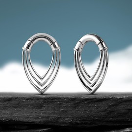 PONWAG 1 Pair 4g Lightweight Hypoallergenic Silver Plating Copper Ear Hangers 5mm Ear Weights Ideal for Sensitive Ears Stylish Stretching Teardrop Design Jewelry for Women