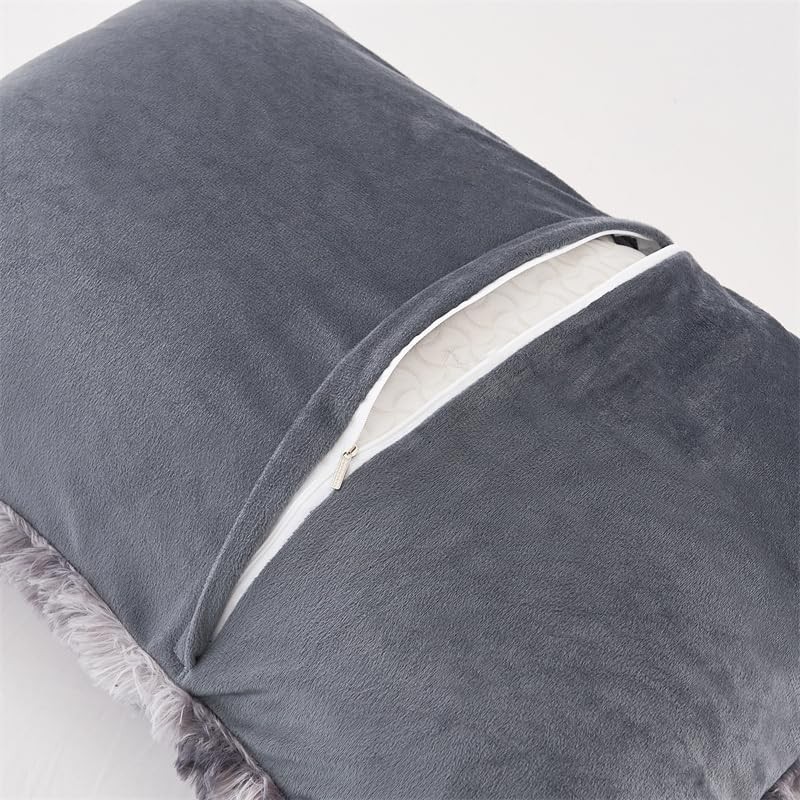 chovy Faux Fur Tie-Dyed Black Gray White Colorful Comforter Sets