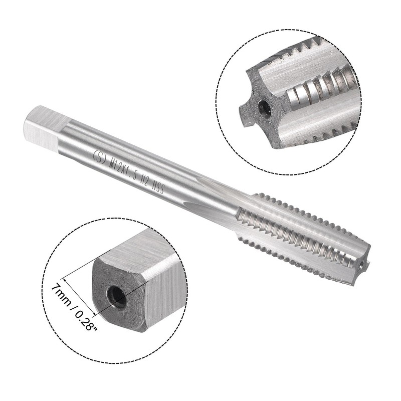 sourcing map M12 x 1.5mm Metric Tap and Die Set,