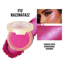 Oulac F12 Razzmatazz Blush Powder Blush Gentle Shimmer & Silky Delicate, Highly Pigmented, Durable, Vegan Cruelty-Free Cosmetics, Eye Cosmetics, Pack of 1, 4.8 g