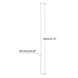 sourcing map Pack of 25 Beading Needles Fine Thin Long Straight Sewing Embroidery Threads Stainless Steel 3.15 Inch 0.02 Inch Wire Diameter