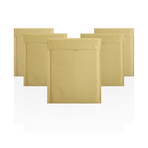 Amiff Pack of 25 Natural Brown Bubble Mailers 6 x