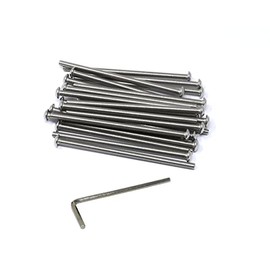 iexcell 25 Pcs M4 x 80mm Thread Pitch 0.7 mm Stainless Steel 304 Hex Socket Button Head Cap Screws Bolts Kit