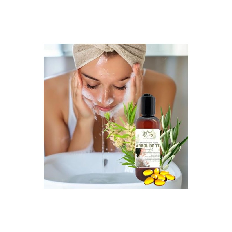 Jabón Limpiador Facial De Árbol De Té, Controla Exceso De