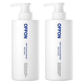 Off-On Keep Calm and Cooling Body Wash 500g + Moisture Body Lotion 500ml, 1 set / 오프온 킵 캄 앤드 쿨링 바디워시 500g + 모이스처 바디로션 500ml, 1세트