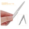 VICASKY 6pcs Stainless Steel Foldable Nail Files for Compact Nail