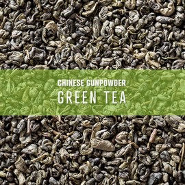 Elevate Tea CHINESE GUNPOWDER GREEN TEA, Loose Leaf Tea Blend, 30 servings, 3 Ounce Pouch, Caffeine Level: Medium, Single Unit