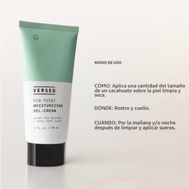Versed Dew Point - Crema hidratante facial de gel ligero diario para piel hidratada y rebotante, absorción rápida, no grasa con extracto de hoja de té