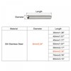 TOP-VIGOR 5Pcs 6mm x 60mm Dowel Pins, 304 Stainless Steel