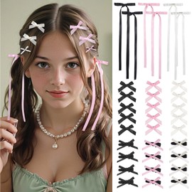 Shimmeroo 33Pcs Small Hair Bows,Toddler Bow Hair Clips for Women Girls Ribbon Mini Bows Accessories Christmas Gifts(Black,White,Pink)