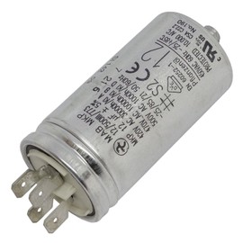 Lumonic Starting Capacitor Hydra MKP-500 12-A [incl. Plug 6.3 x 0.8 mm] | Motor Capacitor 12µF 420V 35 x 68 mm I Capacitor with High-Quality Metal Housing