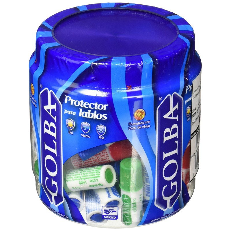 Golba Protector Labial Exhibidor 60 x 2.5 g, 60 unidades